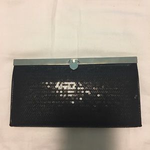Sequin Clutch- Black